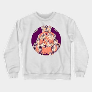 Peach Circle of Ornament Crewneck Sweatshirt